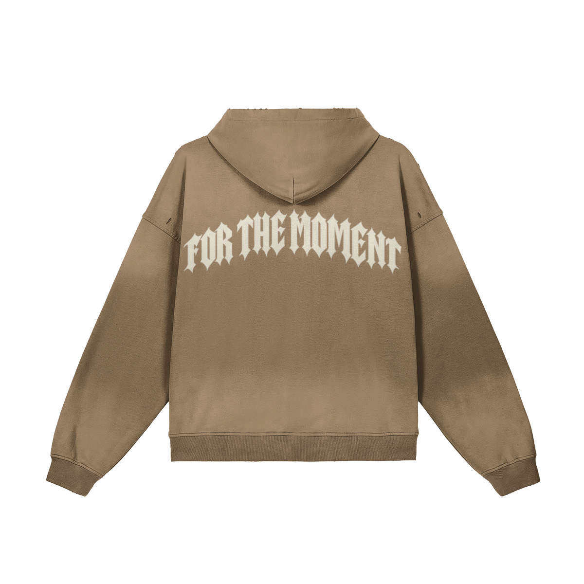 FOR THE MOMENT Distressed Hoodie