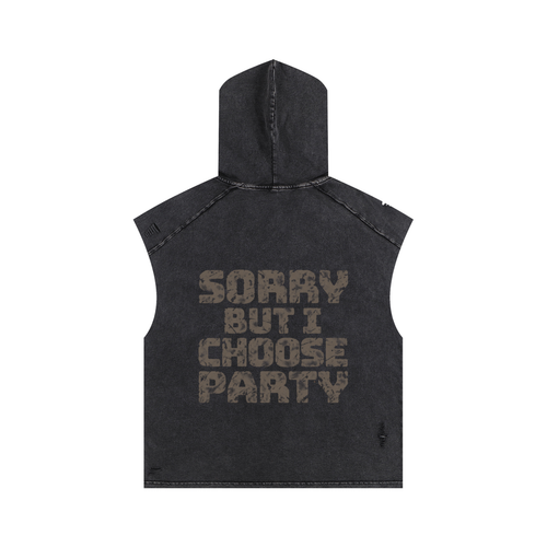 APOLOGY Boxy Hooded Tank Top