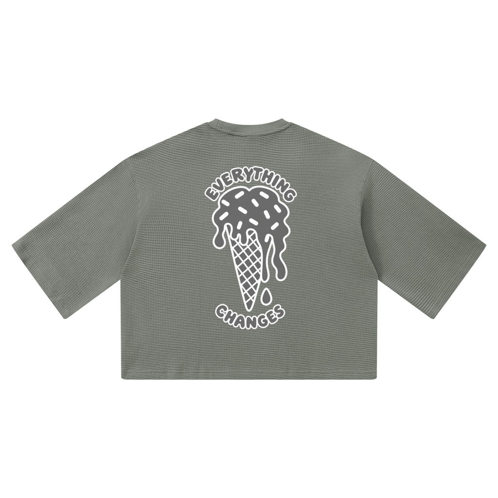 EVERYTHING CHANGES Waffle Boxy T-Shirt