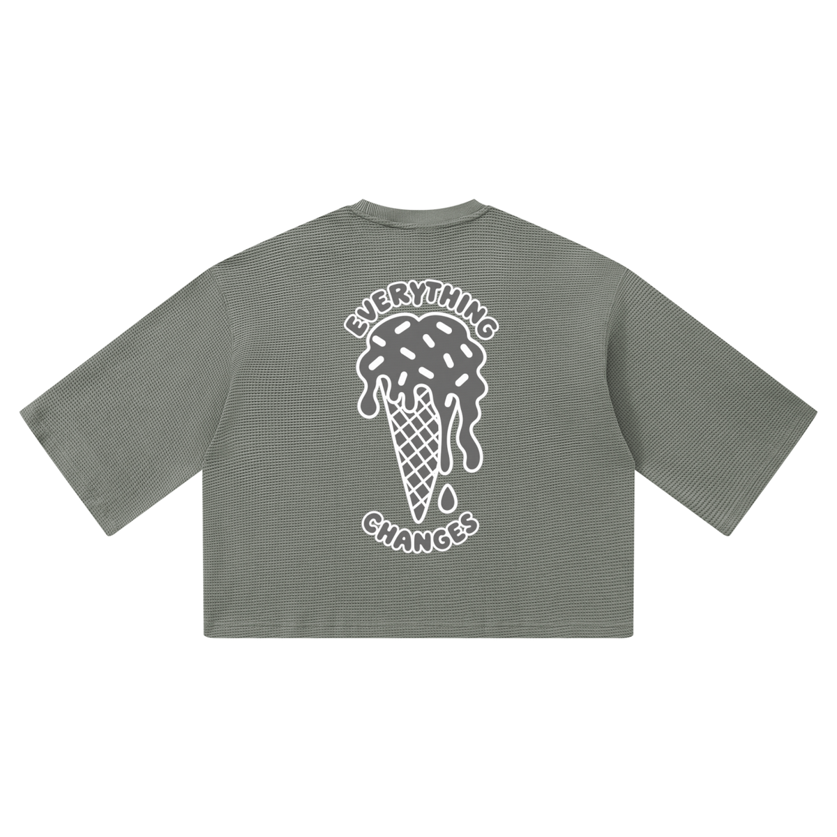 EVERYTHING CHANGES Waffle Boxy T-Shirt